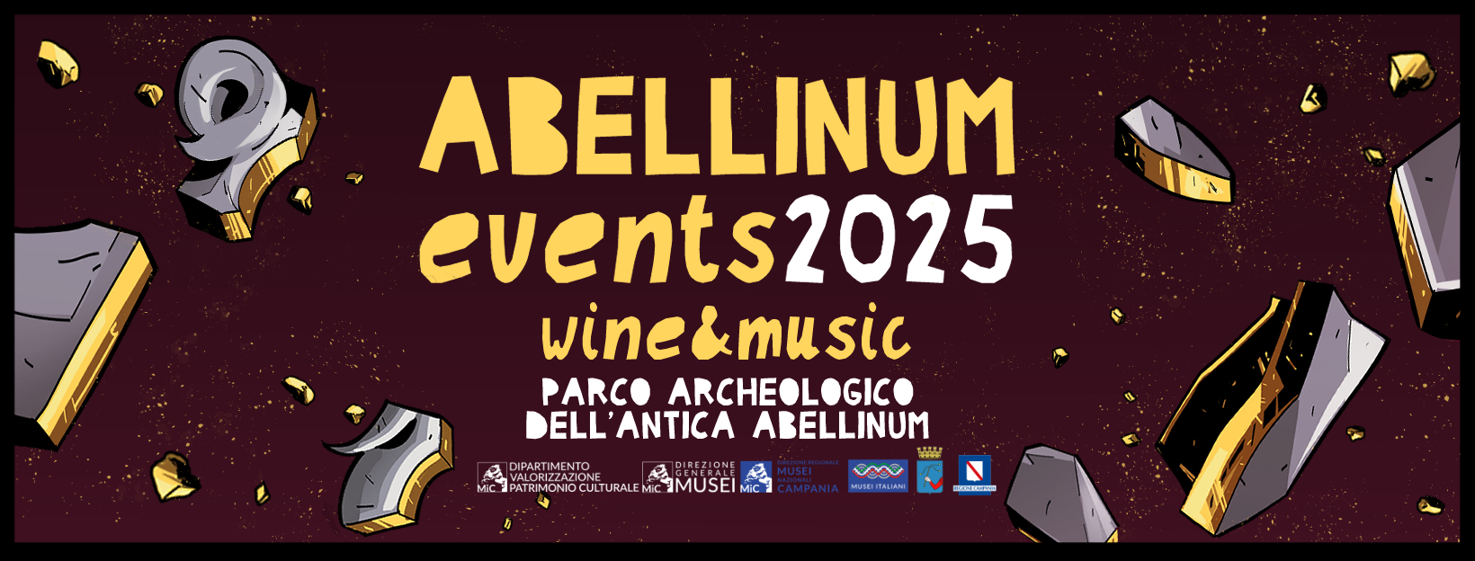 Abellinum Events - Wine & Music 2025 - Area archeologica dell’Antica Abellinum - Atripalda (AV), dall’11 luglio al 9 settembre 2025